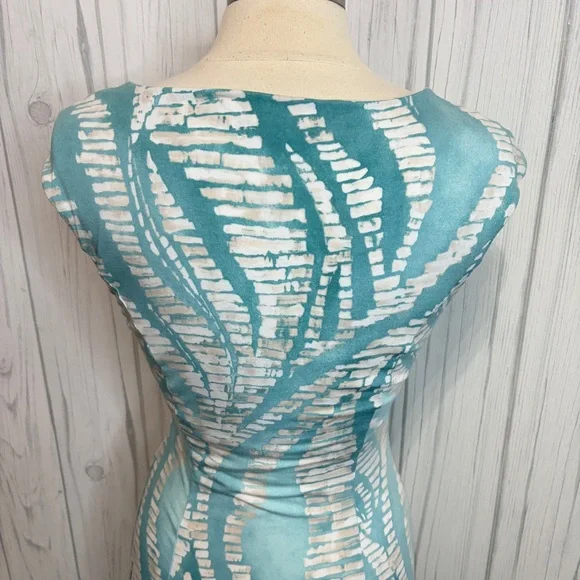 ❌SOLD❌TOMMY BAHAMA Ogee Stones V-Neck Cap Sleeves Maxi Dress, XS - Picture 8 of 13